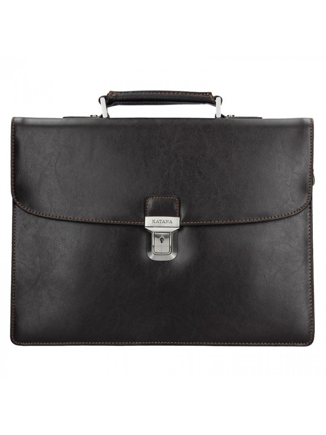 Pánská kožená aktovka Katana Baron – tmavě hnědá